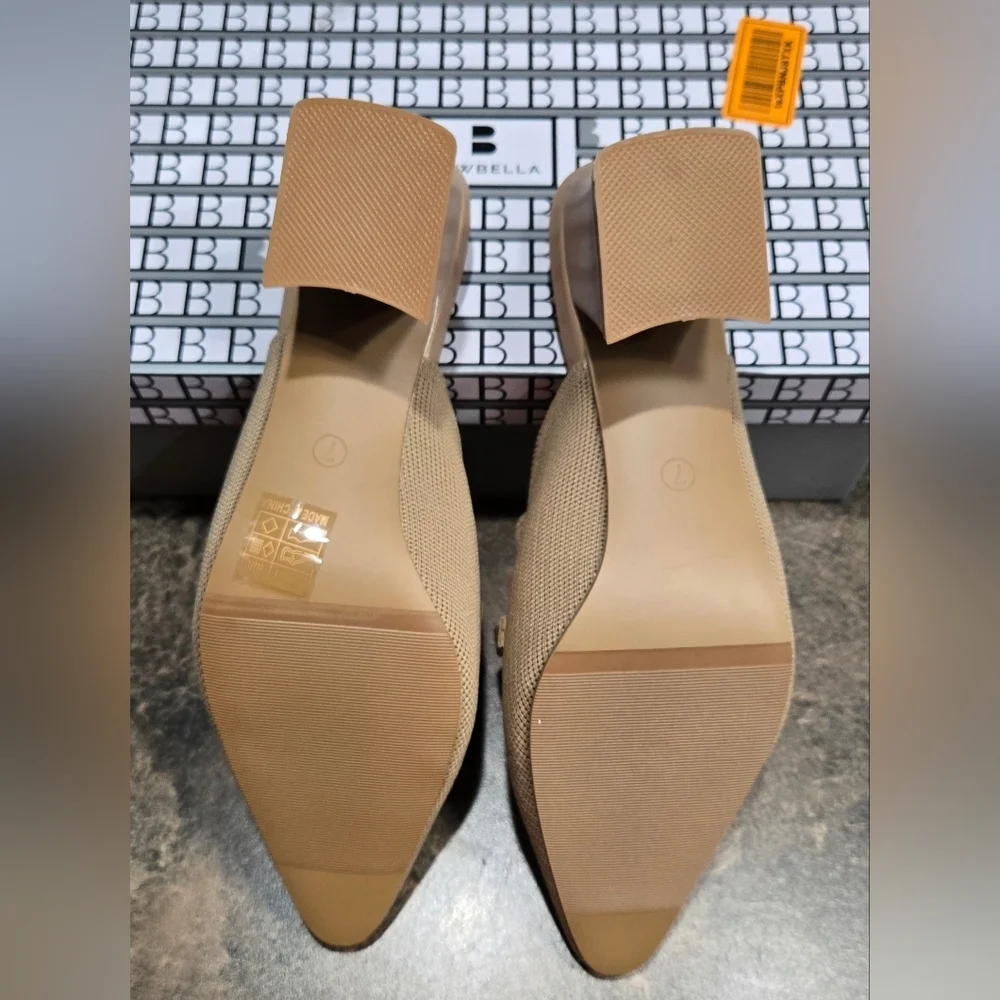 Knit Pointed Toe Chunky Heel Mules #962, 963 - Picture 4 of 16